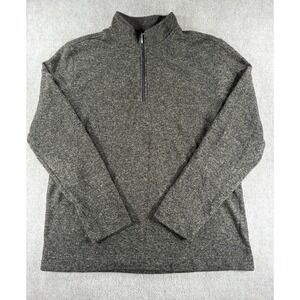 Van Heusen Flex 1/4 Zip Pullover‎ Men's XL Brown Heather Classic Fit Long Sleeve